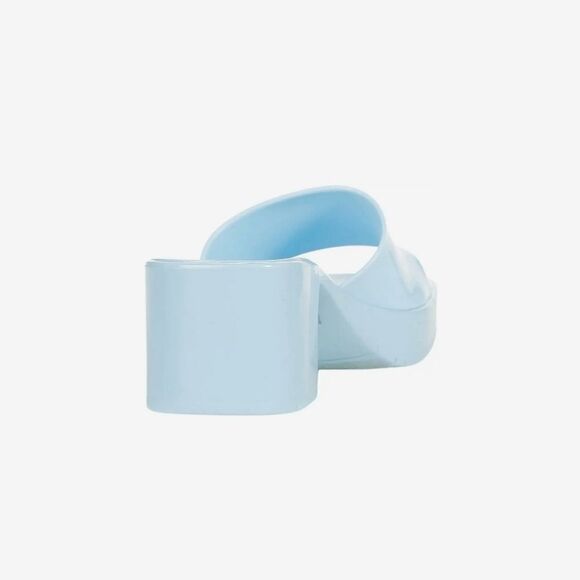 Steve Madden Harlin Blue Jelly Open Toe Slide Sandal - Picture 5 of 14